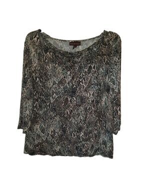 Dana Buchman Snake Print Blouse Large